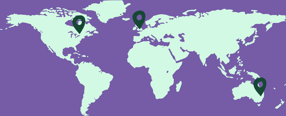 World map - locations