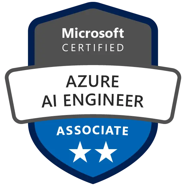 Insignia de Microsoft Azure AI Engineer